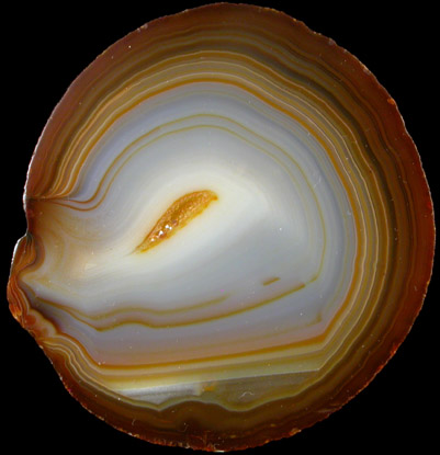 Quartz var. Banded Agate from Rio Grande do Sul, Brazil