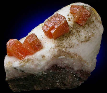 Wulfenite with Calcite from Erupcion/Ahumada Mine, Sierra de Los Lamentos, Chihuahua, Mexico