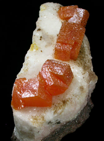 Wulfenite with Calcite from Erupcion/Ahumada Mine, Sierra de Los Lamentos, Chihuahua, Mexico