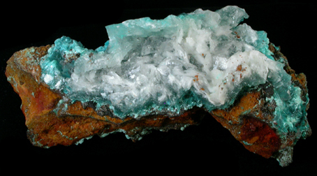 Aurichalcite and Calcite from Mina Ojuela, Mapimi, Durango, Mexico