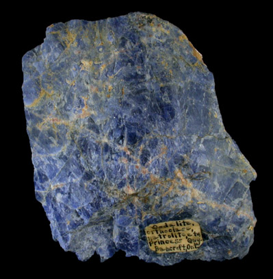 Sodalite with Orthoclase from Princess Mine, Bancroft, Ontario, Canada