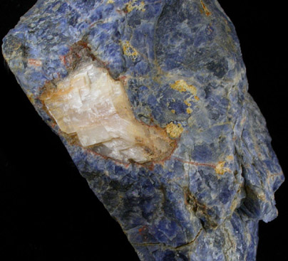 Sodalite with Orthoclase from Princess Mine, Bancroft, Ontario, Canada