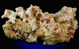 Vanadinite on Barite from Mibladen, Haute Moulouya Basin, Zeida-Aouli-Mibladen belt, Midelt Province, Morocco