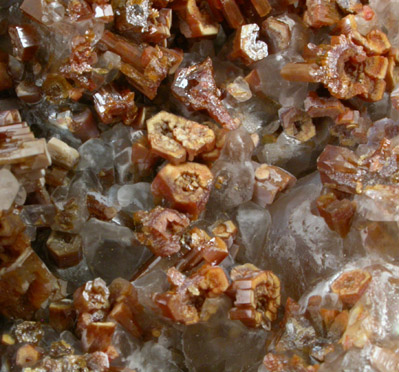 Vanadinite and Calcite from Apex Mine, San Carlos, Manuel Benavides, Chihuahua, Mexico