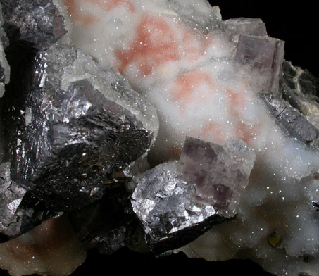 Galena with Fluorite from Rotherhope Mine, Alston Moor, Cumbria, England