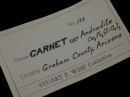 Andradite Garnet from Stanley Butte, San Carlos Indian Reservation, Graham County, Arizona