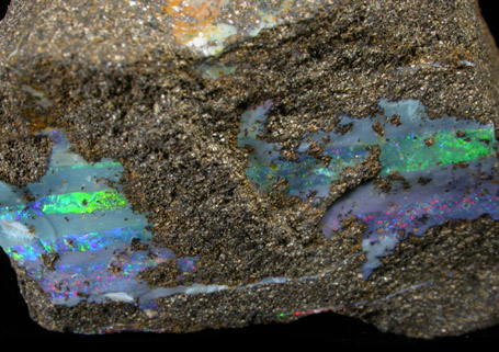 Opal var. Precious Opal from Barcoo River, Queensland, Australia