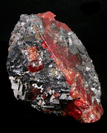 Rhodonite in Galena from Broken Hill, New South Wales, Australia