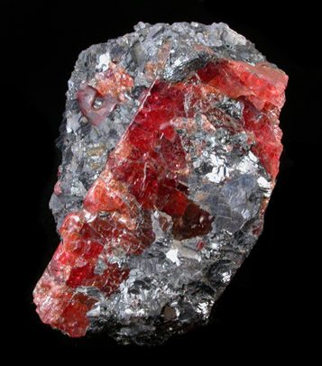 Rhodonite in Galena from Broken Hill, New South Wales, Australia