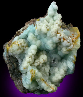 Hemimorphite over Wulfenite from 79 Mine, Banner District, near Hayden, Gila County, Arizona