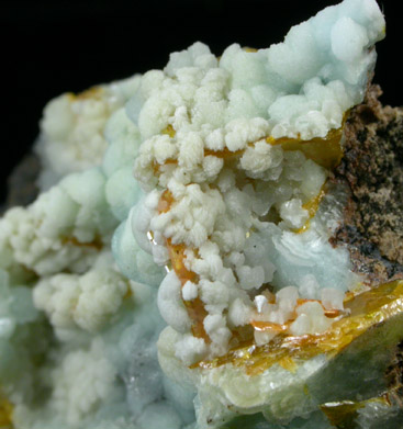 Hemimorphite over Wulfenite from 79 Mine, Banner District, near Hayden, Gila County, Arizona