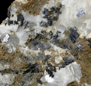 Galena in Calcite from Route 4 road cut west of George Washington Bridge, Fort Lee, Bergen County, New Jersey