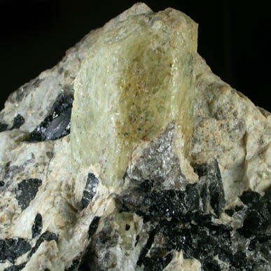 Beryl with Schorl Tourmaline from Mount Tom, Moodus, Middlesex County, Connecticut