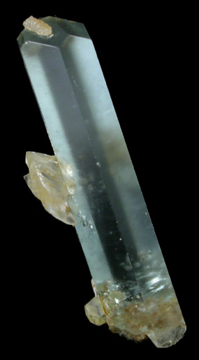 Beryl var. Aquamarine with Fluorapatite from Barra do Salinas, Coronel Murta, Minas Gerais, Brazil