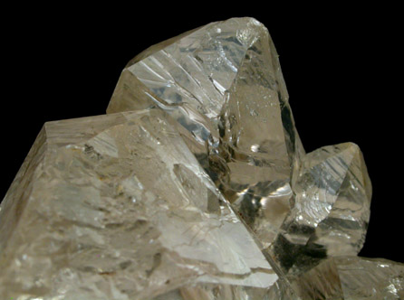 Quartz var. Smoky on Rose Quartz from Sapucaia, Minas Gerais, Brazil