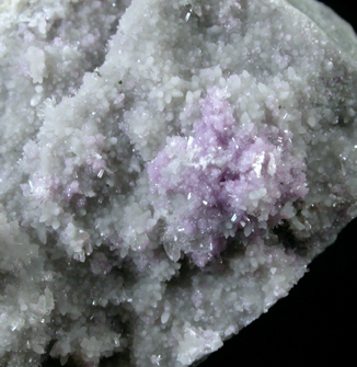 Dawsonite, Fluorite, Quartz from Francon Quarry, Montral, le de Montral, Qubec, Canada