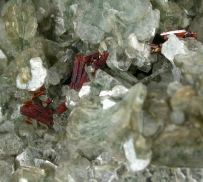 Rutile on Muscovite from Shelby, Cleveland County, North Carolina