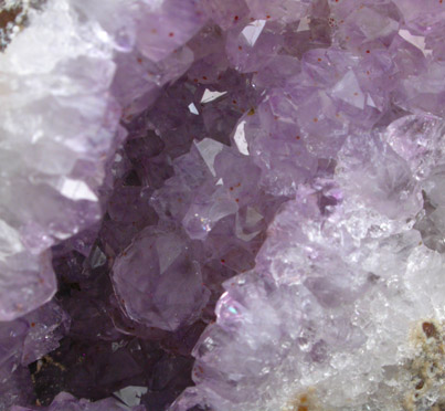 Quartz var. Amethyst in Jasper from Scott's Bay, Nova Scotia, Canada