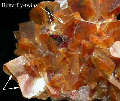 Calcite on Calcite with Butterfly-Twinned Crystals from Santa Eulalia District, Aquiles Serdn, Chihuahua, Mexico