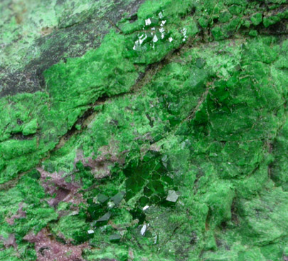 Uvarovite Garnet from Brown Mine, Del Norte County, California