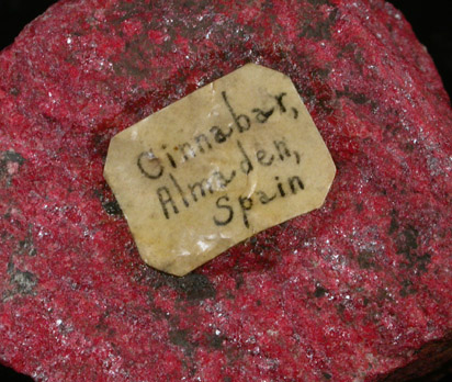 Cinnabar from Almaden District, Ciudad Real, Castile-La Mancha, Spain