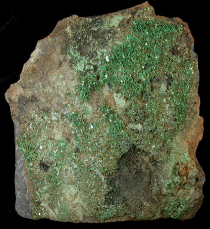 Torbernite from Chalk Mountain Mine, Mitchell County, North Carolina