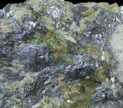 Molybdenite in Serpentine from Royal Green Quarry, near Phillipsburg, Warren County, New Jersey