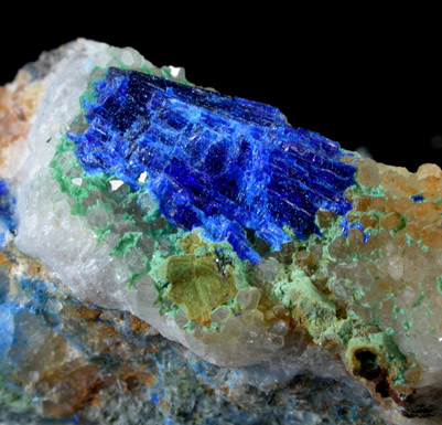 Linarite and Celadonite from Grand Reef Mine, Aravaipa District, Graham County, Arizona