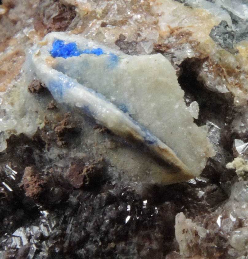 Anglesite and Linarite pseudomorphs from Grand Reef Mine, Aravaipa District, Graham County, Arizona