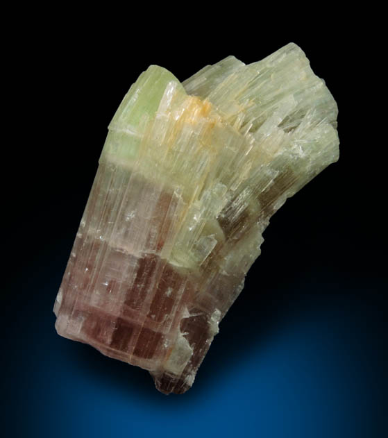 Elbaite Tourmaline (curved crystals) from Himalaya Mine, Mesa Grande District, San Diego County, California