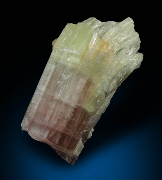 Elbaite Tourmaline (curved crystals) from Himalaya Mine, Mesa Grande District, San Diego County, California