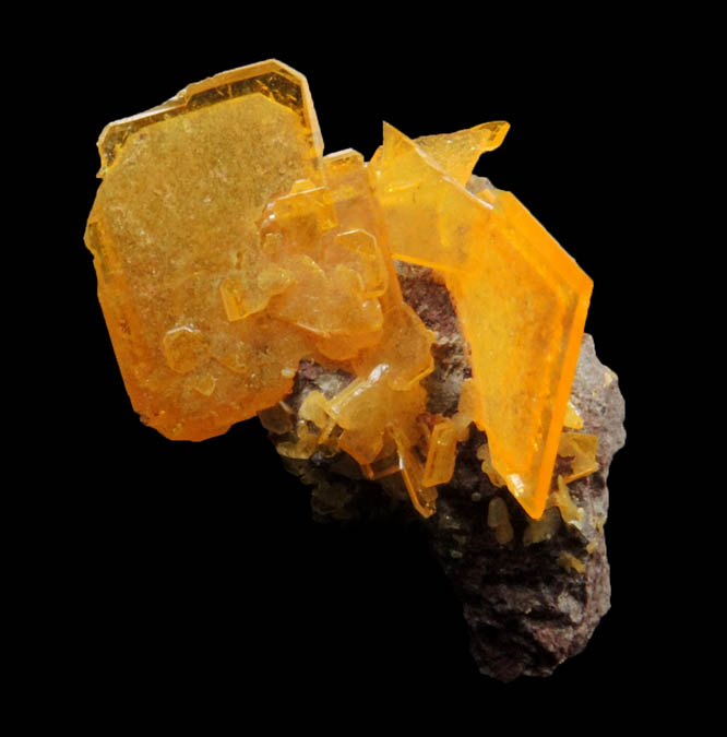 Wulfenite from Rowley Mine, 20 km northwest of Theba, Painted Rock Mountains, Maricopa County, Arizona