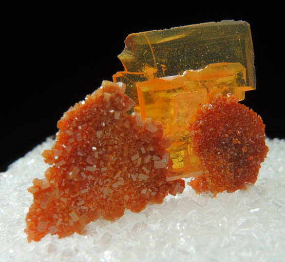 Wulfenite with Vanadinite pseudomorphs after Wulfenite from Rowley Mine, 20 km northwest of Theba, Painted Rock Mountains, Maricopa County, Arizona