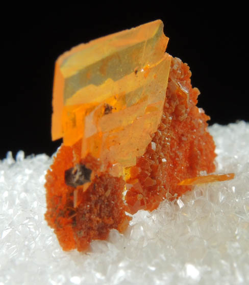 Wulfenite with Vanadinite pseudomorphs after Wulfenite from Rowley Mine, 20 km northwest of Theba, Painted Rock Mountains, Maricopa County, Arizona