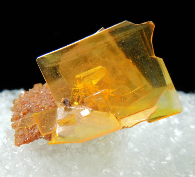 Wulfenite with Vanadinite pseudomorphs after Wulfenite from Rowley Mine, 20 km northwest of Theba, Painted Rock Mountains, Maricopa County, Arizona