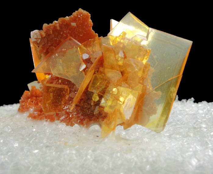 Wulfenite with Vanadinite pseudomorphs after Wulfenite from Rowley Mine, 20 km northwest of Theba, Painted Rock Mountains, Maricopa County, Arizona