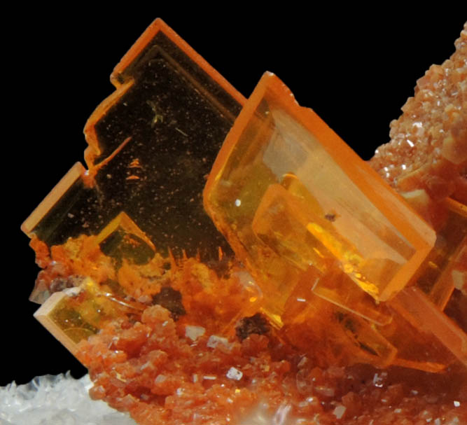 Wulfenite with Vanadinite pseudomorphs after Wulfenite from Rowley Mine, 20 km northwest of Theba, Painted Rock Mountains, Maricopa County, Arizona