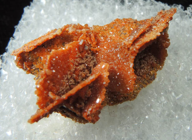 Vanadinite pseudomorphs after Wulfenite from Rowley Mine, 20 km northwest of Theba, Painted Rock Mountains, Maricopa County, Arizona