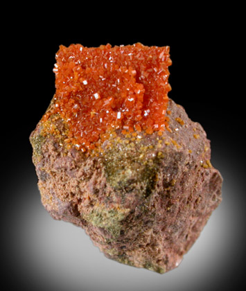 Vanadinite pseudomorphs after Wulfenite from Rowley Mine, 20 km northwest of Theba, Painted Rock Mountains, Maricopa County, Arizona