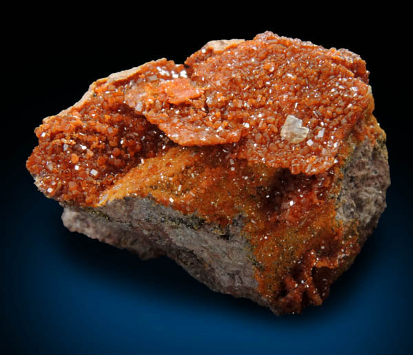 Vanadinite pseudomorphs after Wulfenite from Rowley Mine, 20 km northwest of Theba, Painted Rock Mountains, Maricopa County, Arizona