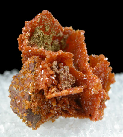 Vanadinite pseudomorphs after Wulfenite from Rowley Mine, 20 km northwest of Theba, Painted Rock Mountains, Maricopa County, Arizona