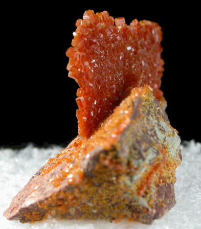 Vanadinite pseudomorphs after Wulfenite from Rowley Mine, 20 km northwest of Theba, Painted Rock Mountains, Maricopa County, Arizona