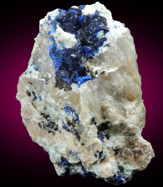 Azurite on Quartz from Zacatecas, Mexico