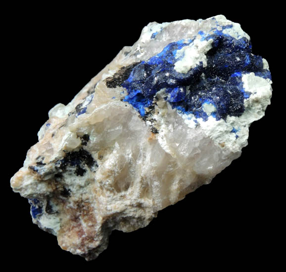 Azurite on Quartz from Zacatecas, Mexico