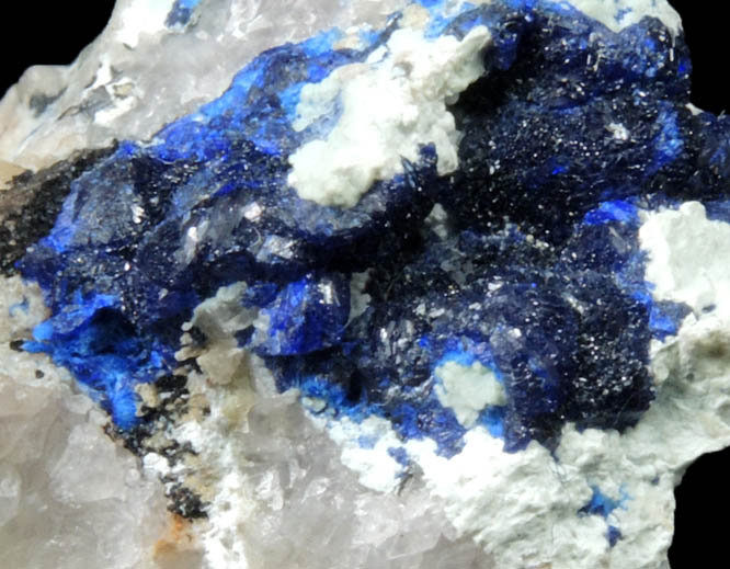 Azurite on Quartz from Zacatecas, Mexico