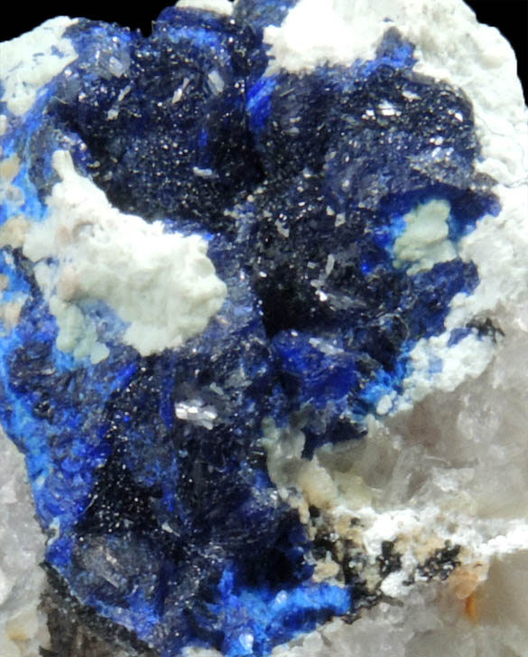 Azurite on Quartz from Zacatecas, Mexico