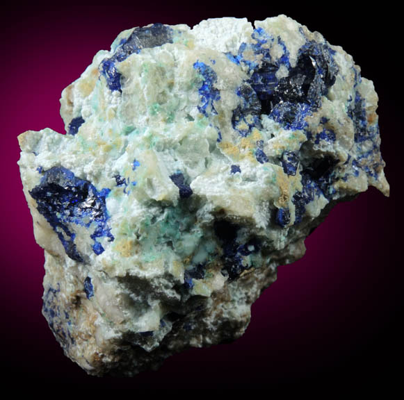 Azurite on Quartz from Zacatecas, Mexico