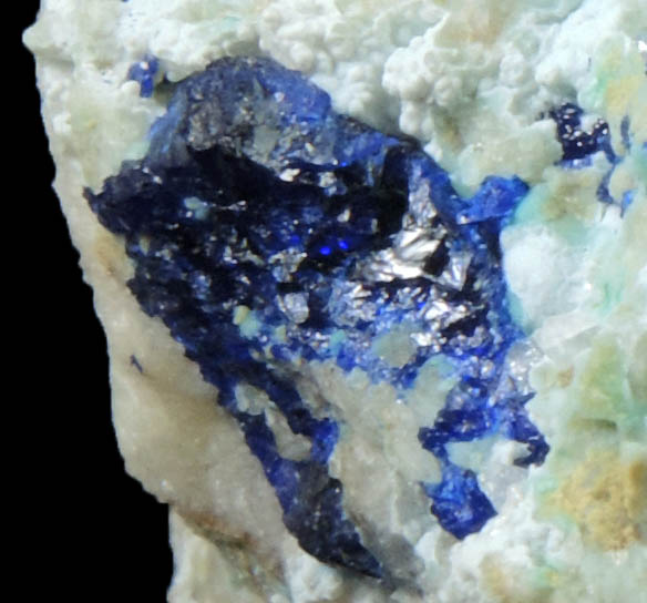 Azurite on Quartz from Zacatecas, Mexico