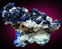 Azurite on Quartz from Zacatecas, Mexico