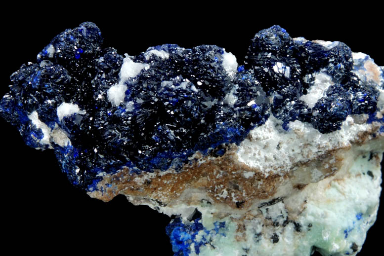 Azurite on Quartz from Zacatecas, Mexico